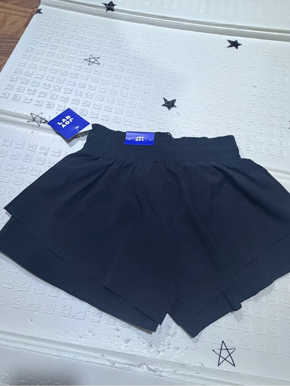 JoyLab Black Ruffle-Layer Athletic Shorts - Picture 5 of 5